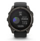 fēnix 8 – 51 mm -Solar -Sapphire - Carbon grey DLC titanium with Black/pebble grey silicone band - 010-02907-11 - Garmin